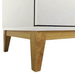 OTTO home Highboard »Maryd« Kommode, Midischrank, m. Glas- u. Holztüren, Einlegeböden, Breite 80cm