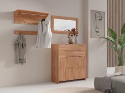 OTTO home Highboard »Maximus: 3 geräumige Fächer, 2 Softclose Schubladen,Hochwertig,Zeitlos« B/T/H: 96/38/107cm, Massivzholz Fronten&Oberdeckel, Korpus aus Melamin