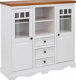 OTTO home Highboard »Melissa« Vitrine, Breite 132 cm
