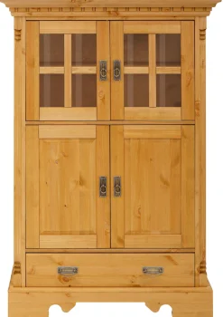OTTO home Highboard »Milan« Vitrine, Breite 102 cm, Massivholz, FSC®-zertifiziert