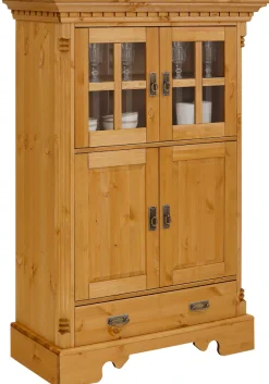 OTTO home Highboard »Milan« Vitrine, Breite 102 cm, Massivholz, FSC®-zertifiziert