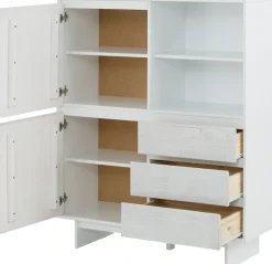 OTTO home Highboard »Morgan Midischrank« Kommode aus massivem Kiefernholz, eingefräste Griffmulden, Höhe 120 cm