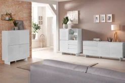 OTTO home Highboard »Morgan Midischrank« Kommode aus massivem Kiefernholz, eingefräste Griffmulden, Höhe 120 cm