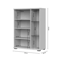 OTTO home Highboard »Opera Sideboard, Kommode, Glastür mit Aluminiumrahmen« UV lackiert, Soft Close Funktion, Höhenverstellbare Füße