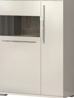 OTTO home Highboard »Piano Vitrine« (H/B/T): 123/90/40,2cm,UV lackiert, Soft-Close Funktion