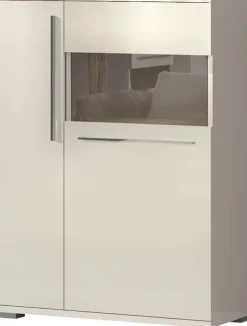 OTTO home Highboard »Piano Vitrine« (H/B/T): 123/90/40,2cm,UV lackiert, Soft-Close Funktion