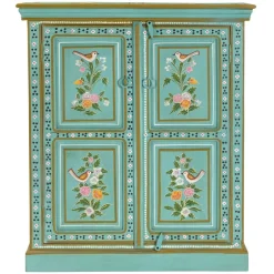 OTTO home Highboard »Prem« mit dekorativen Fräsungen, handbemalt, Unika-Möbel, Breite 87 cm