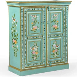 OTTO home Highboard »Prem« mit dekorativen Fräsungen, handbemalt, Unika-Möbel, Breite 87 cm