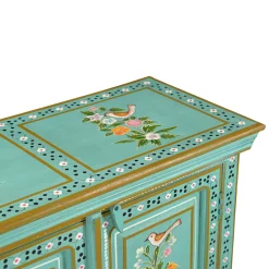 OTTO home Highboard »Prem« mit dekorativen Fräsungen, handbemalt, Unika-Möbel, Breite 87 cm