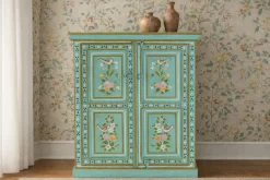 OTTO home Highboard »Prem« mit dekorativen Fräsungen, handbemalt, Unika-Möbel, Breite 87 cm