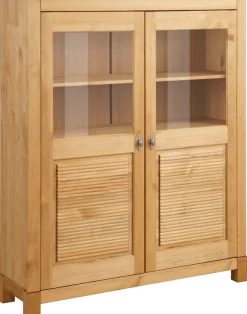 OTTO home Highboard »Rauna« Vitrine, Breite 111,6 cm, aus massiver Kiefer