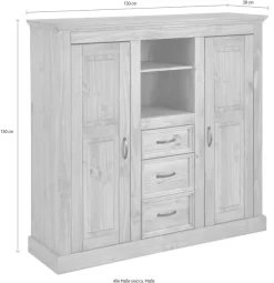 OTTO home Highboard »Selma« Stauraumschrank, Breite 130 cm