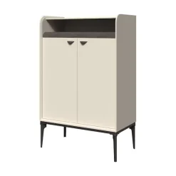 OTTO home Highboard »SofySideboard, Kommode, Anrichte, Schrank« UV lackiert, Soft Close Funktion, Metallgestell in Anthrazit Dekor