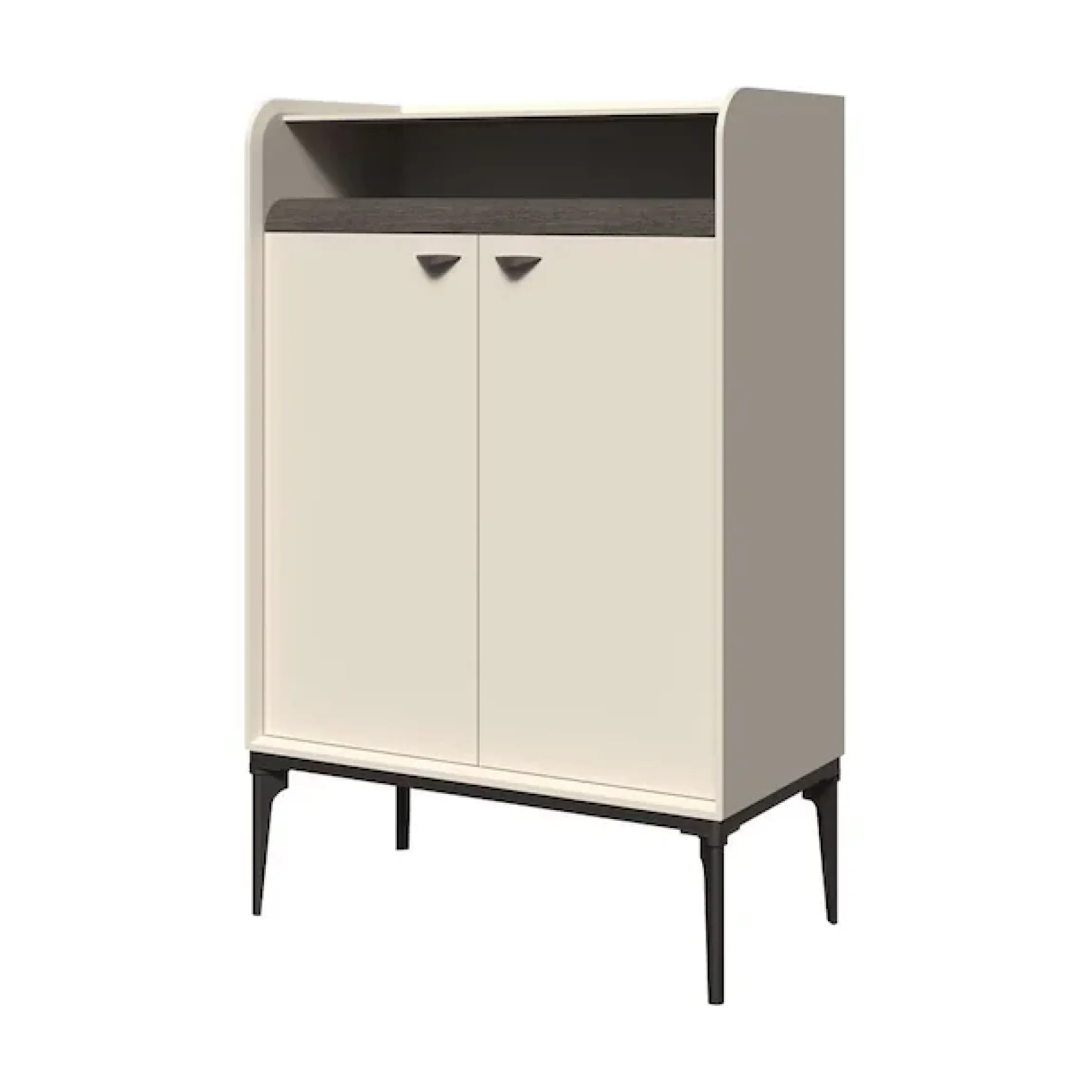 OTTO home Highboard »SofySideboard, Kommode, Anrichte, Schrank« UV lackiert, Soft Close Funktion, Metallgestell in Anthrazit Dekor