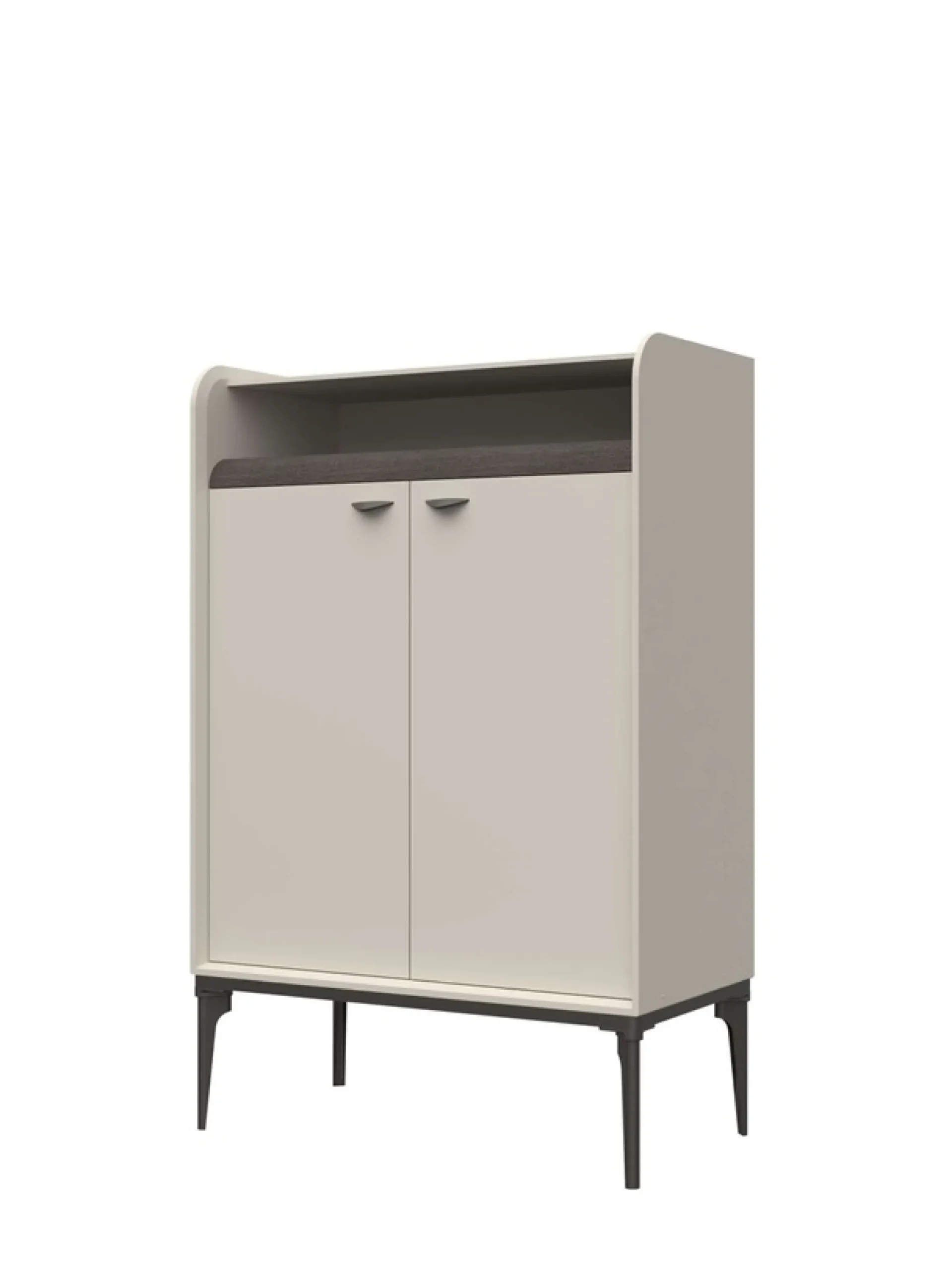 OTTO home Highboard »SofySideboard, Kommode, Anrichte, Schrank« UV lackiert, Soft Close Funktion, Metallgestell in Anthrazit Dekor