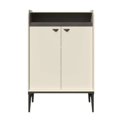 OTTO home Highboard »SofySideboard, Kommode, Anrichte, Schrank« UV lackiert, Soft Close Funktion, Metallgestell in Anthrazit Dekor