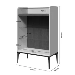 OTTO home Highboard »SofySideboard, Kommode, Anrichte, Schrank« UV lackiert, Soft Close Funktion, Metallgestell in Anthrazit Dekor