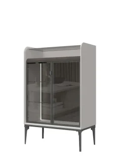 OTTO home Highboard »SofySideboard, Kommode, Anrichte, Schrank« UV lackiert, Soft Close Funktion, Metallgestell in Anthrazit Dekor