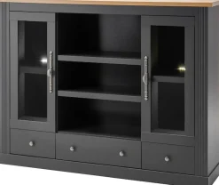 OTTO home Highboard »Westminster, Schrank im Landhausstil, Hochkommode, Stauraumelement« Metallgriffe, ausreichend Stauraum, in 2 Farben erhältlich