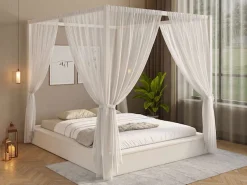 OTTO home Himmelbett »Usella, Bett, Bettgestell, hohe Belastbarkeit bis 180 kg« B/T/H: 189/229,1/200 cm,aus massiver Kiefer in Kombination mit MDF, inklusive Lattenrost
