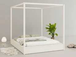 OTTO home Himmelbett »Usella, Bett, Bettgestell, hohe Belastbarkeit bis 180 kg« B/T/H: 189/229,1/200 cm,aus massiver Kiefer in Kombination mit MDF, inklusive Lattenrost