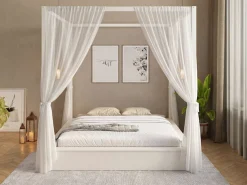 OTTO home Himmelbett »Usella, Bett, Bettgestell, hohe Belastbarkeit bis 180 kg« B/T/H: 189/229,1/200 cm,aus massiver Kiefer in Kombination mit MDF, inklusive Lattenrost