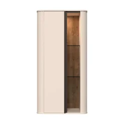 OTTO home Hängevitrine »Rondo, Wandschrank, Schwebendes Design für modernen Wohnraum« UV lackiert, Soft Close Funktion, Beleuchtung, Wandmontage