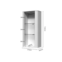 OTTO home Hängevitrine »Rondo, Wandschrank, Schwebendes Design für modernen Wohnraum« UV lackiert, Soft Close Funktion, Beleuchtung, Wandmontage