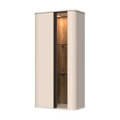 OTTO home Hängevitrine »Rondo, Wandschrank, Schwebendes Design für modernen Wohnraum« UV lackiert, Soft Close Funktion, Beleuchtung, Wandmontage