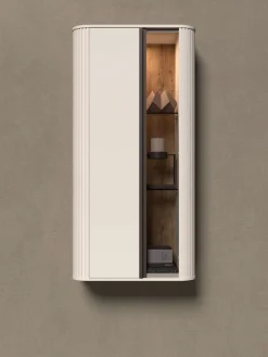 OTTO home Hängevitrine »Rondo, Wandschrank, Schwebendes Design für modernen Wohnraum« UV lackiert, Soft Close Funktion, Beleuchtung, Wandmontage