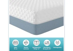 OTTO home Hybridschaum-Matratze »Flipper, 90x200 cm, 140x200 cm & mehr, langlebige Qualität (RG 39)« 19 cm hoch Raumgewicht: 39 kg/m³ 1 Stk. tlg. besondere, ergonomische Schulterzone, H2+3/H3+4/H4+H5, Wendematratze