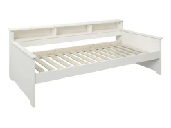 OTTO home Jugendbett »KERO, Daybed, Stauraumbett, platzsparend, Stauraum, 90x200cm« zertifiziertes Massivholz, mit Ablagefächern, Schublade optional