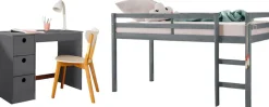 OTTO home Jugendzimmer-Set »Alpi« Spar-Set, 2 Stk. tlg. Hochbett und Schreibtisch mit Stauraum, perfekt für kleine Räume