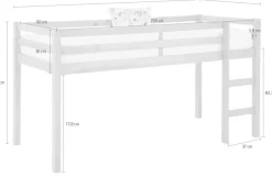 OTTO home Jugendzimmer-Set »Alpi« Spar-Set, 2 Stk. tlg. Hochbett und Schreibtisch mit Stauraum, perfekt für kleine Räume