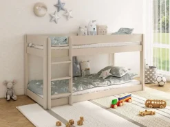 OTTO home Kinderbett »ROBIN ,Bodenbett,Etagenbett,Leiter/Einstieg seitenverkehrt montierbar« 2 Größen,Montessori Stil, zertifiziertes Massivholz