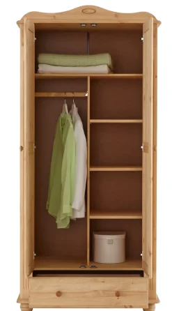 OTTO home Kleiderschrank »Adele« aus massiver Kiefer, Landhausstil