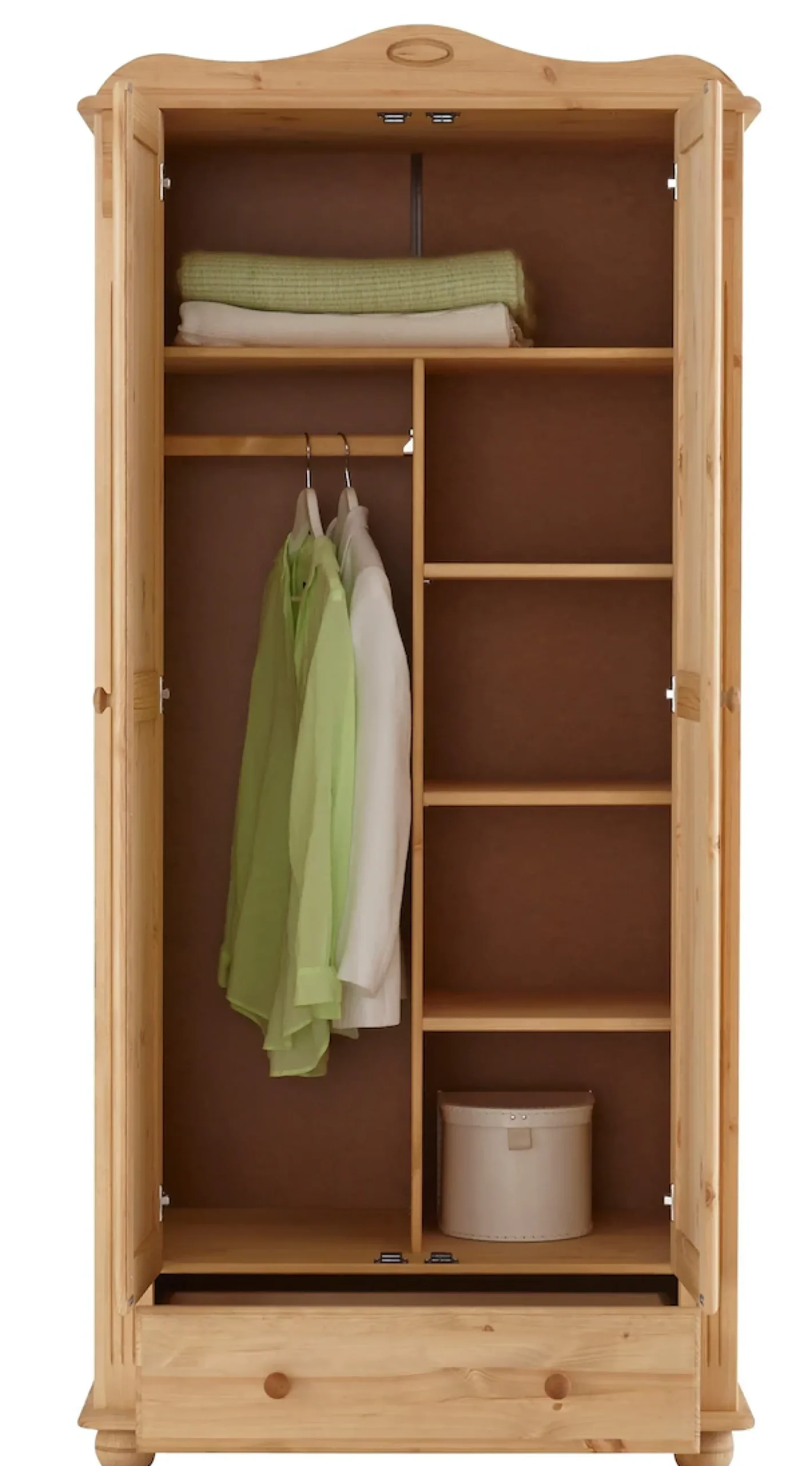 OTTO home Kleiderschrank »Adele« aus massiver Kiefer, Landhausstil