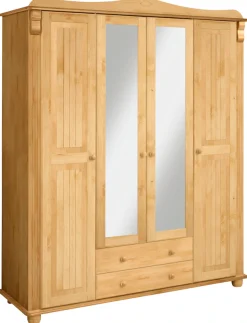 OTTO home Kleiderschrank »Adele« Massive Kiefer,Spiegel; Landhausstil