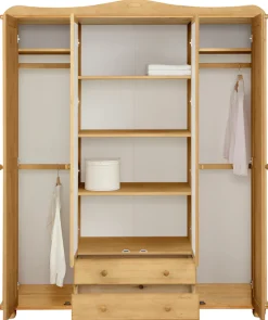 OTTO home Kleiderschrank »Adele« Massive Kiefer,Spiegel; Landhausstil