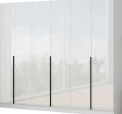 OTTO home Kleiderschrank »Annor Schlafzimmerschrank Breite 242cm hochglanz Schrank Garderobe« Drehtürenschrank mit perfekter Innenausstattung - elegante Türgriffe
