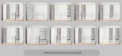 OTTO home Kleiderschrank »Annor Schlafzimmerschrank Breite 242cm hochglanz Schrank Garderobe« Drehtürenschrank mit perfekter Innenausstattung - elegante Türgriffe