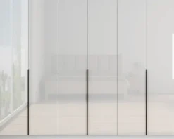 OTTO home Kleiderschrank »Annor Schlafzimmerschrank Breite 242cm hochglanz Schrank Garderobe« Drehtürenschrank mit perfekter Innenausstattung - elegante Türgriffe