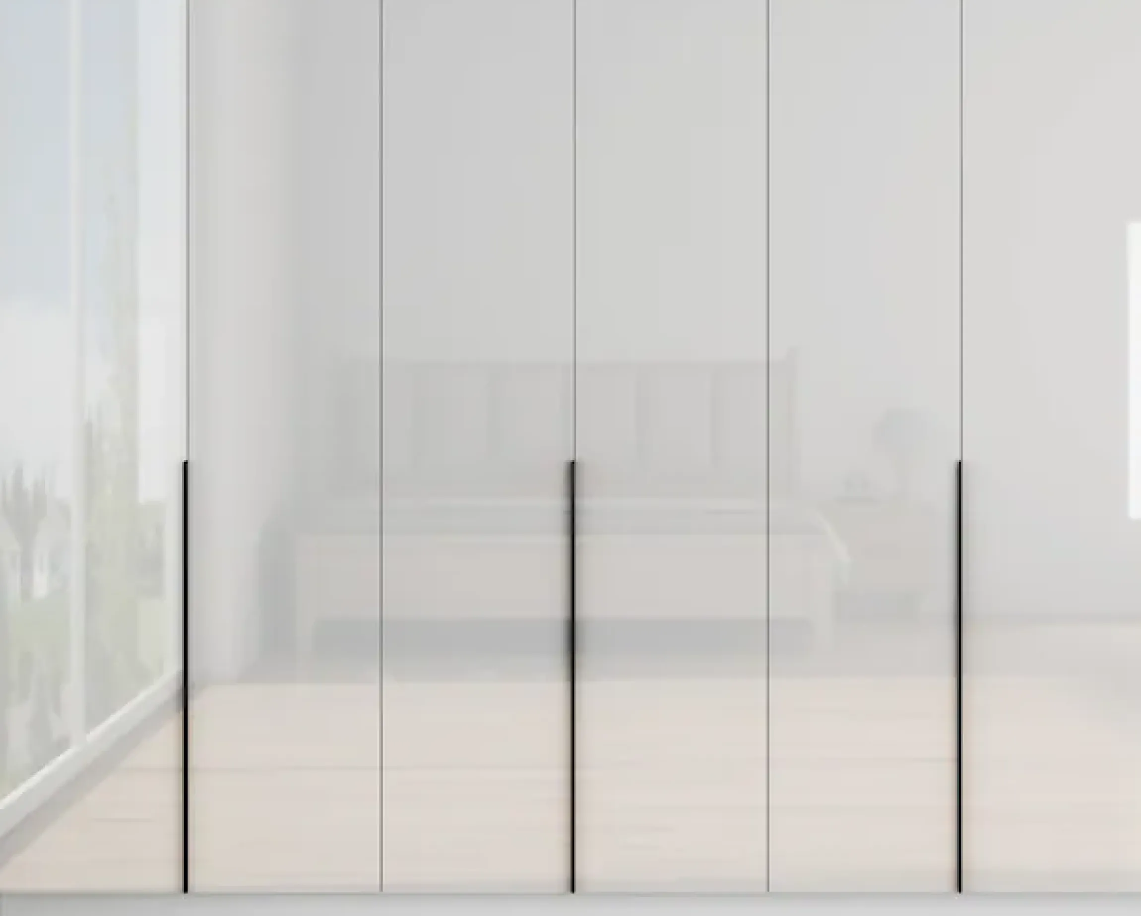 OTTO home Kleiderschrank »Annor Schlafzimmerschrank Breite 242cm hochglanz Schrank Garderobe« Drehtürenschrank mit perfekter Innenausstattung - elegante Türgriffe