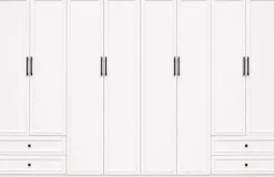OTTO home Kleiderschrank »Arrian 320 cm Weiß | 8-türiger Drehtürenschrank im Landhausstil« XXL STAURAUM FÜR IHR ZUHAUSE