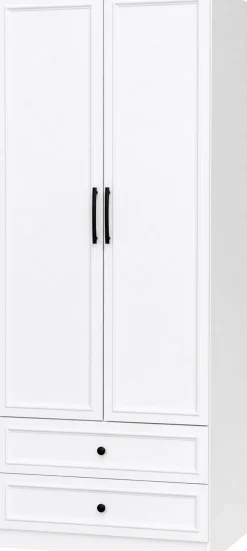 OTTO home Kleiderschrank »Arrian, weiß, 80 cm, 2 Türen, 2 Schubladen« EXTRA VIEL PLATZ FÜR IHRE GARDEROBE