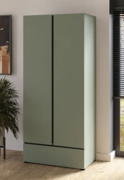 OTTO home Kleiderschrank »Cross, moderner griffloser Kleiderschrank« Wäscheschrank mit Schublade, Garderobe, Türen