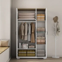 OTTO home Kleiderschrank »Emmilia Schrank Schlafzimmerschrank im Landhaus Design« Mit vielen Einlegeböden und Softclose,Landhaus Schrank mit3 Türen Breite 120,4 cm, Höhe 2m