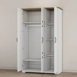 OTTO home Kleiderschrank »Emmilia Schrank Schlafzimmerschrank im Landhaus Design« Mit vielen Einlegeböden und Softclose,Landhaus Schrank mit3 Türen Breite 120,4 cm, Höhe 2m