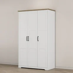 OTTO home Kleiderschrank »Emmilia Schrank Schlafzimmerschrank im Landhaus Design« Mit vielen Einlegeböden und Softclose,Landhaus Schrank mit3 Türen Breite 120,4 cm, Höhe 2m