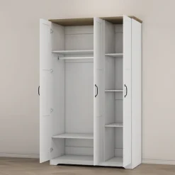 OTTO home Kleiderschrank »Emmilia Schrank Schlafzimmerschrank im Landhaus Design« Mit vielen Einlegeböden und Softclose,Landhaus Schrank mit3 Türen Breite 120,4 cm, Höhe 2m